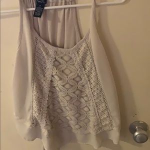 White lace tank top